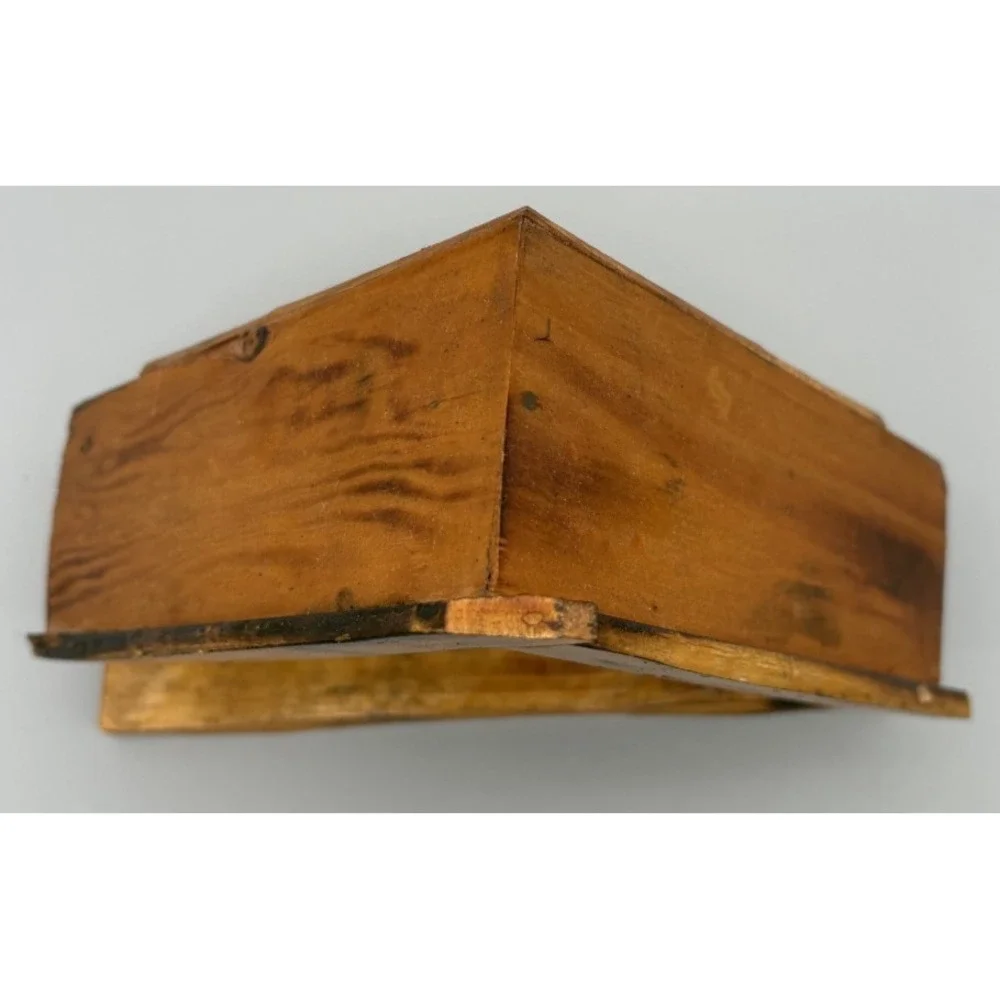 Handcrafted Wooden Log Brown House Made in Poland Home Decor Log Cabin 9 x 9.25